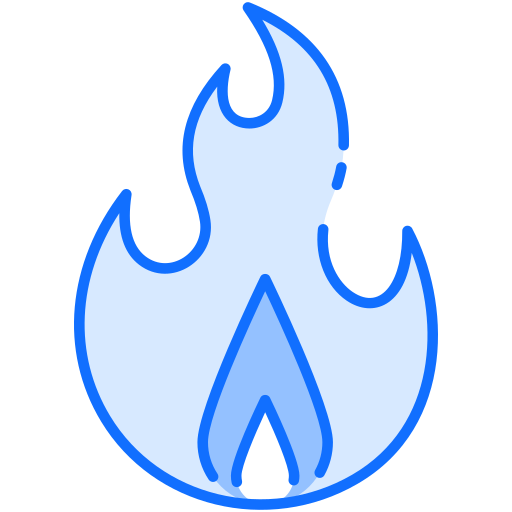 Fire flame Generic Blue icon