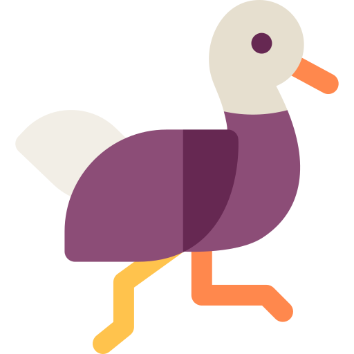 avestruz Basic Rounded Flat icono