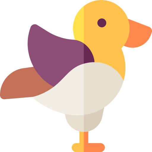 Mandarin duck Basic Rounded Flat icon