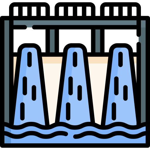 Hydro power Special Lineal color icon
