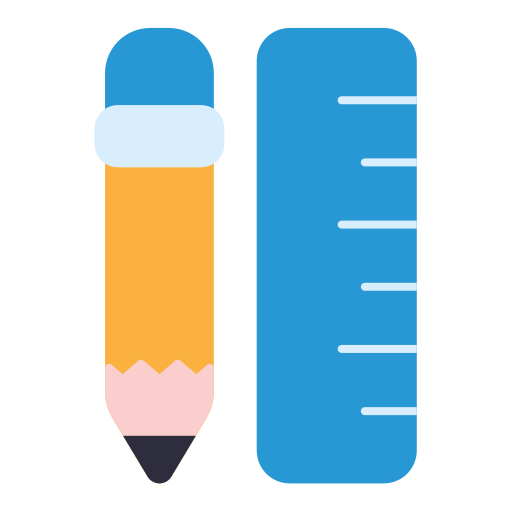 눈금자와 연필 Generic Flat icon