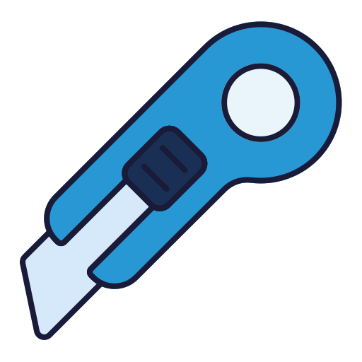 カッターナイフ Generic Outline Color icon