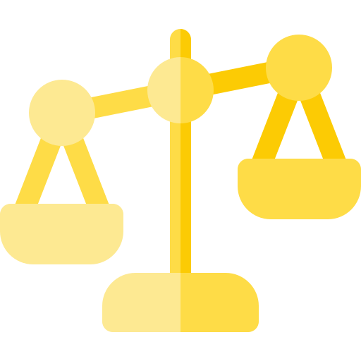 scala della giustizia Basic Rounded Flat icona
