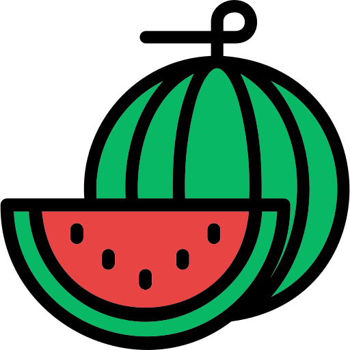 Watermelon Generic Outline Color icon