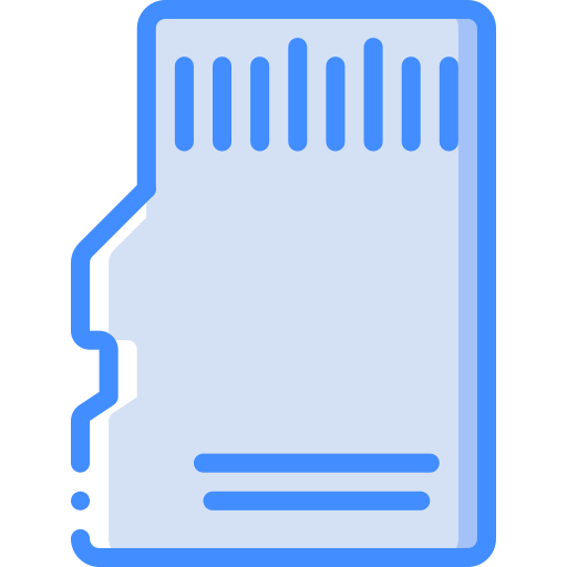 Micro sd card Basic Miscellany Blue icon