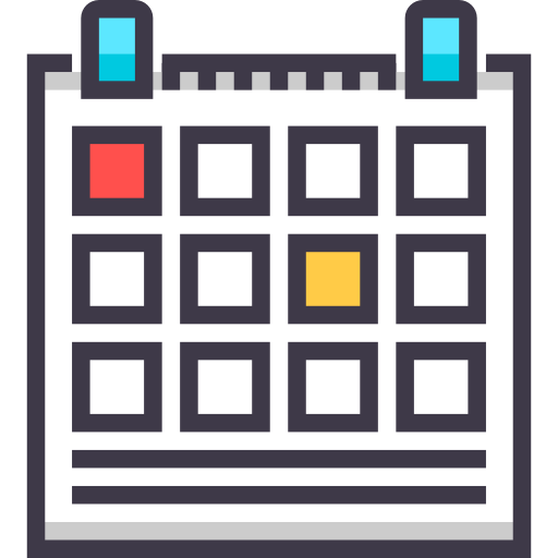 kalender Stockio Lineal Color icoon