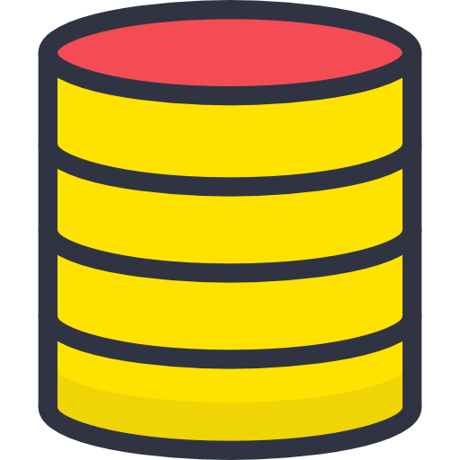 Database Stockio Lineal Color icon