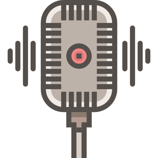 micrófono Stockio Lineal Color icono