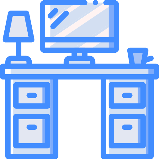 Desk Basic Miscellany Blue icon