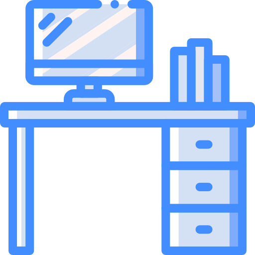 Desk Basic Miscellany Blue icon