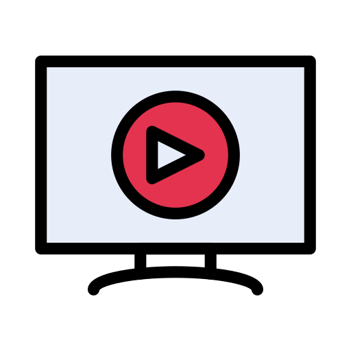 Video Vector Stall Lineal Color icon