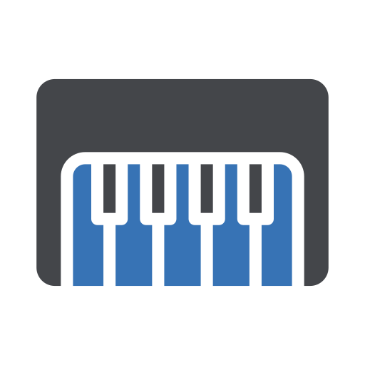 Piano keyboard Generic Blue icon
