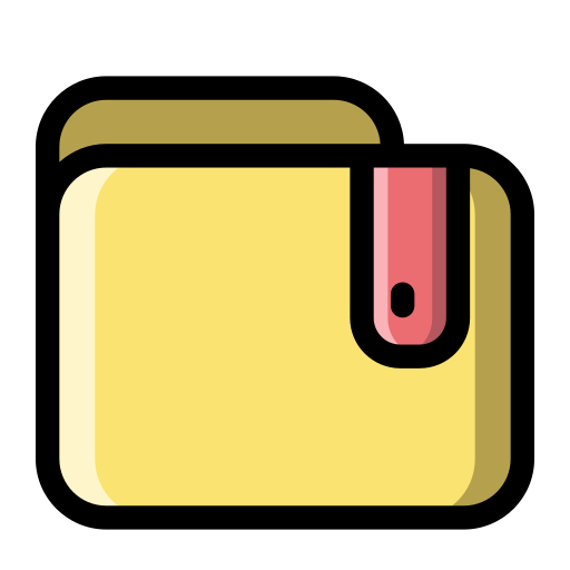 cartera Generic Outline Color icono