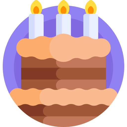 Birthday cake Detailed Flat Circular Flat icon