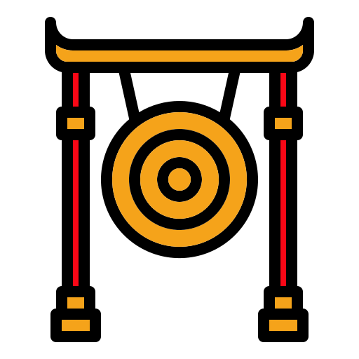 Gong Generic Outline Color icon