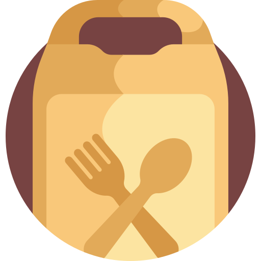 scatola per alimenti Detailed Flat Circular Flat icona