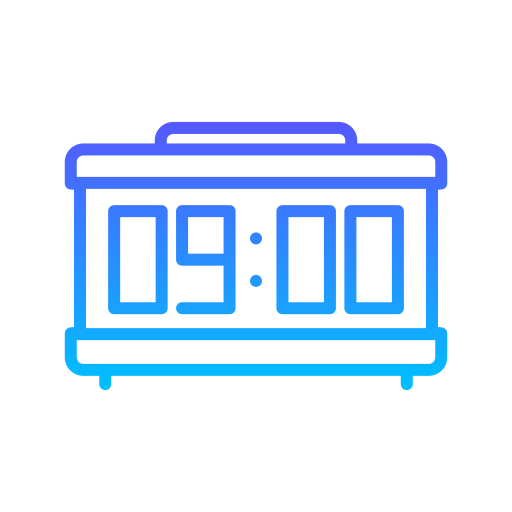 디지털 시계 Generic Gradient icon