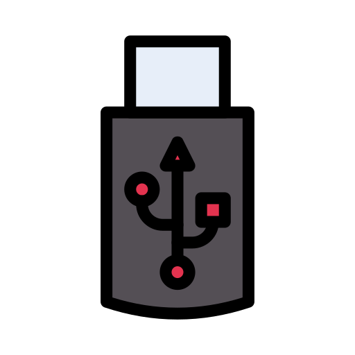 Flash drive Vector Stall Lineal Color icon