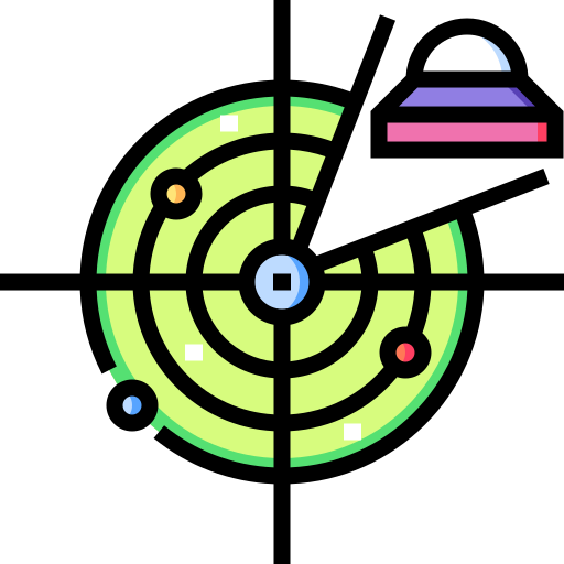 radar Detailed Straight Lineal color ikona