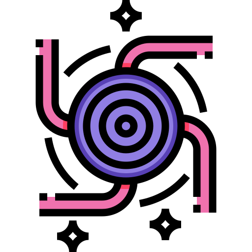 블랙홀 Detailed Straight Lineal color icon