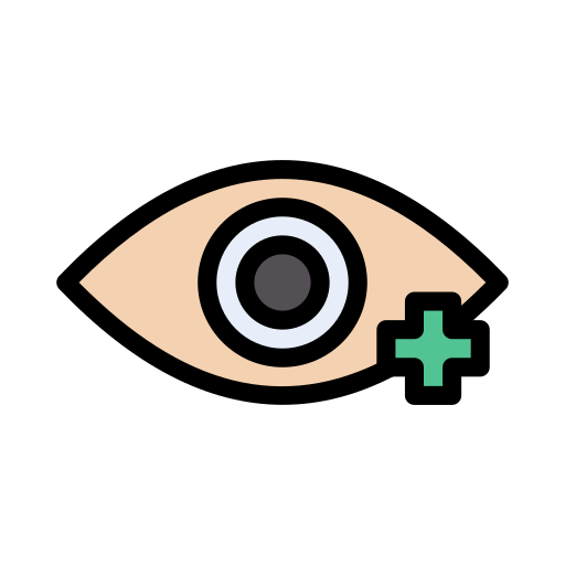 oog behandeling Vector Stall Lineal Color icoon