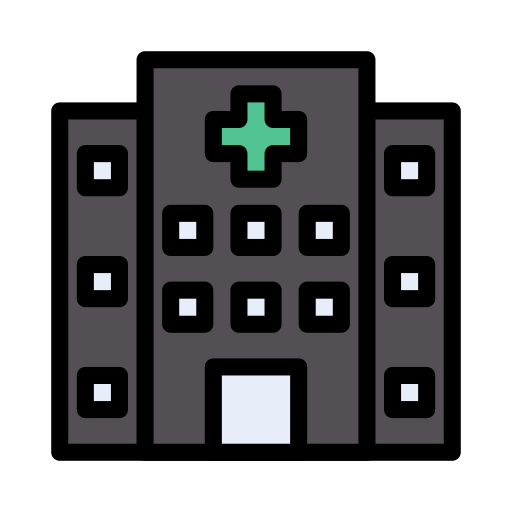 Hospital Vector Stall Lineal Color icon