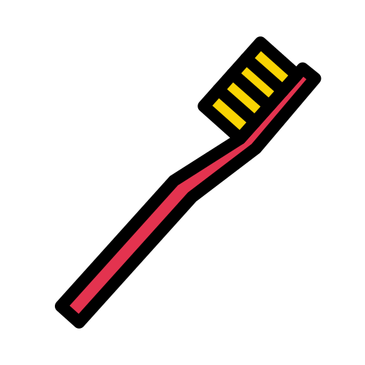 칫솔 Vector Stall Lineal Color icon