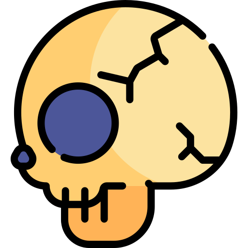 czaszka Kawaii Lineal color ikona