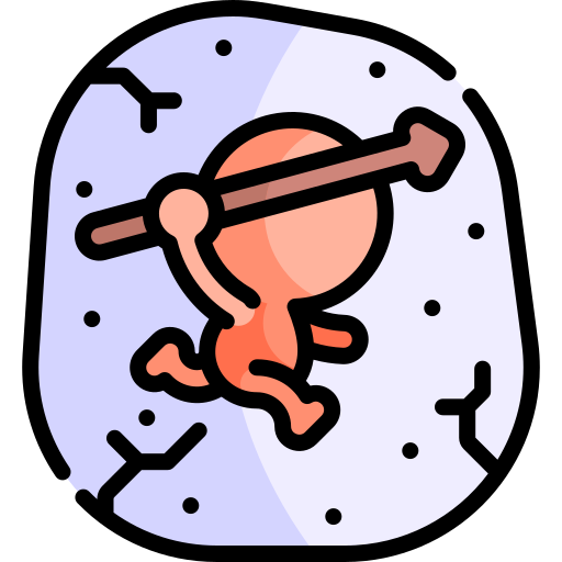 Cave painting Kawaii Lineal color icon