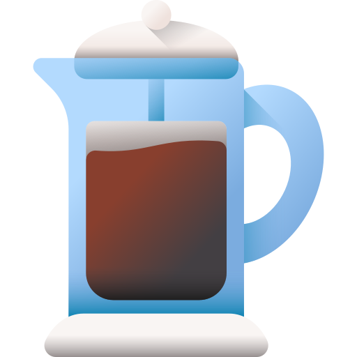 French press 3D Color icon