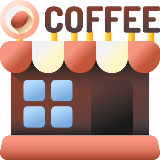coffeeshop 3D Color icoon