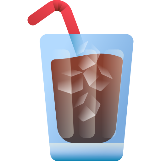 Iced coffee 3D Color icon