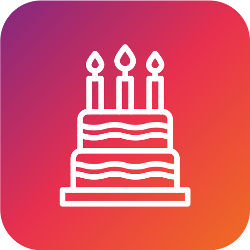 torta di compleanno Generic Flat Gradient icona