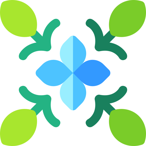 kwiatowy wzór Basic Rounded Flat ikona