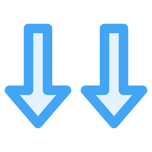 Double arrow Generic Blue icon