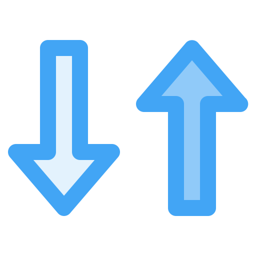twee richtingen Generic Blue icoon