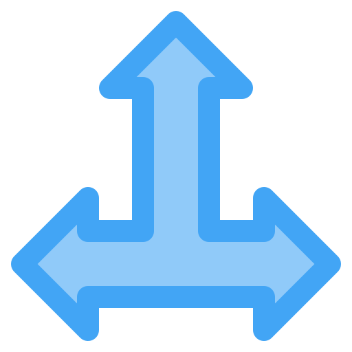 삼중 화살표 Generic Blue icon