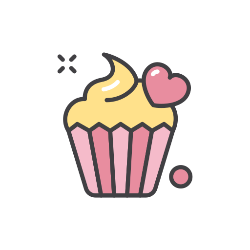cupcake Generic Outline Color icona