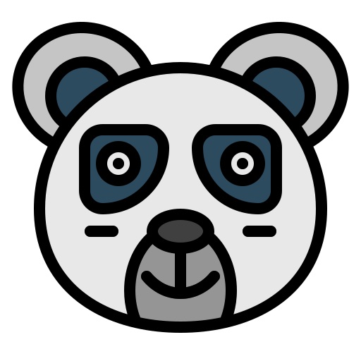 판다 곰 Generic Outline Color icon