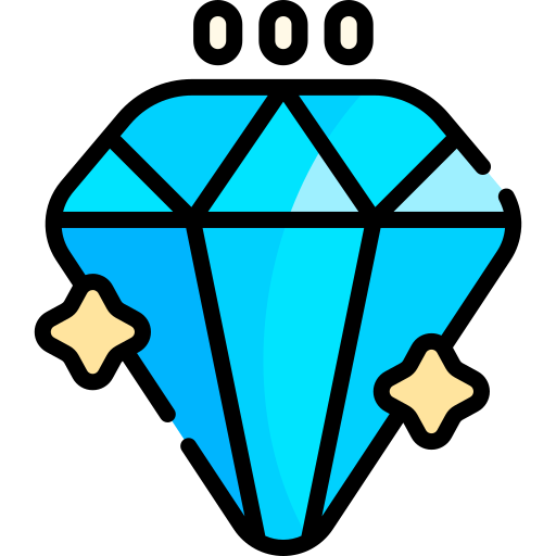 diamant Kawaii Lineal color Icône