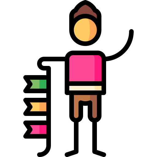 człowiek Puppet Characters Lineal Color ikona