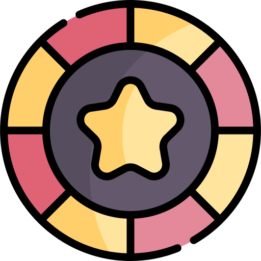 pokerchip Kawaii Lineal color icoon