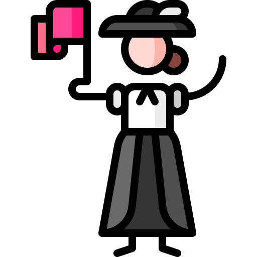 여성 Puppet Characters Lineal Color icon