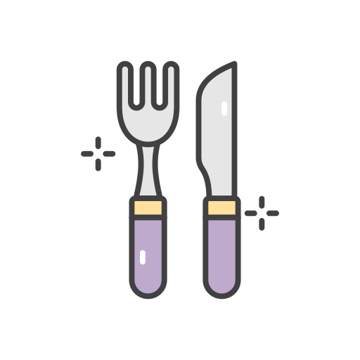 cuchillería Generic Outline Color icono