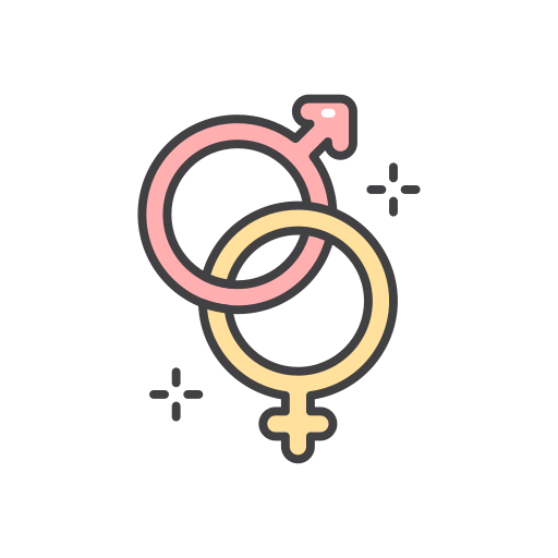 geslacht symbolen Generic Outline Color icoon