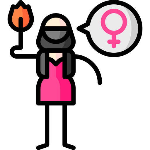 여성 Puppet Characters Lineal Color icon