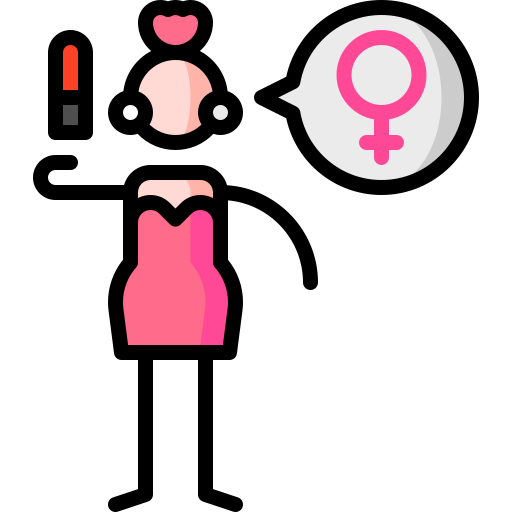 여성 Puppet Characters Lineal Color icon