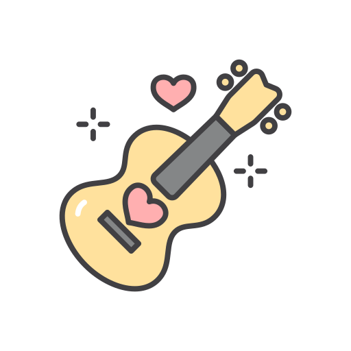 guitarra Generic Outline Color icono