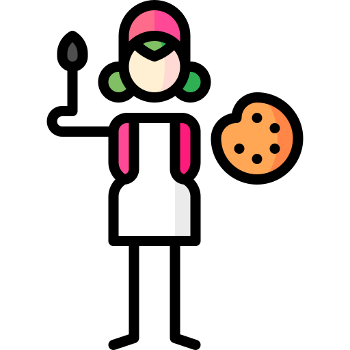 mujer Puppet Characters Lineal Color icono