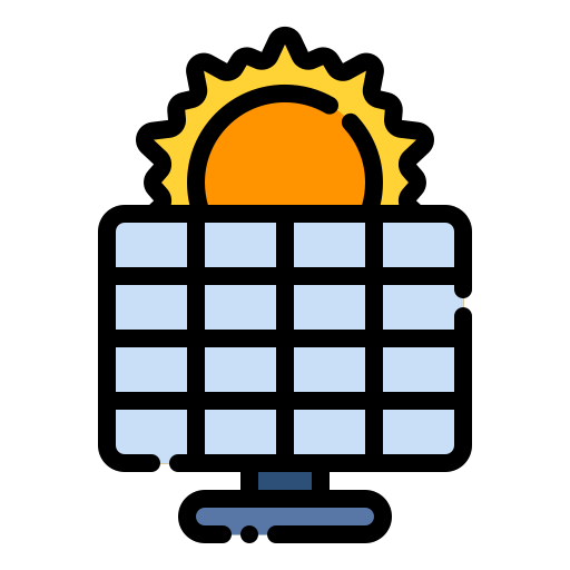 panel solar Generic Outline Color icono